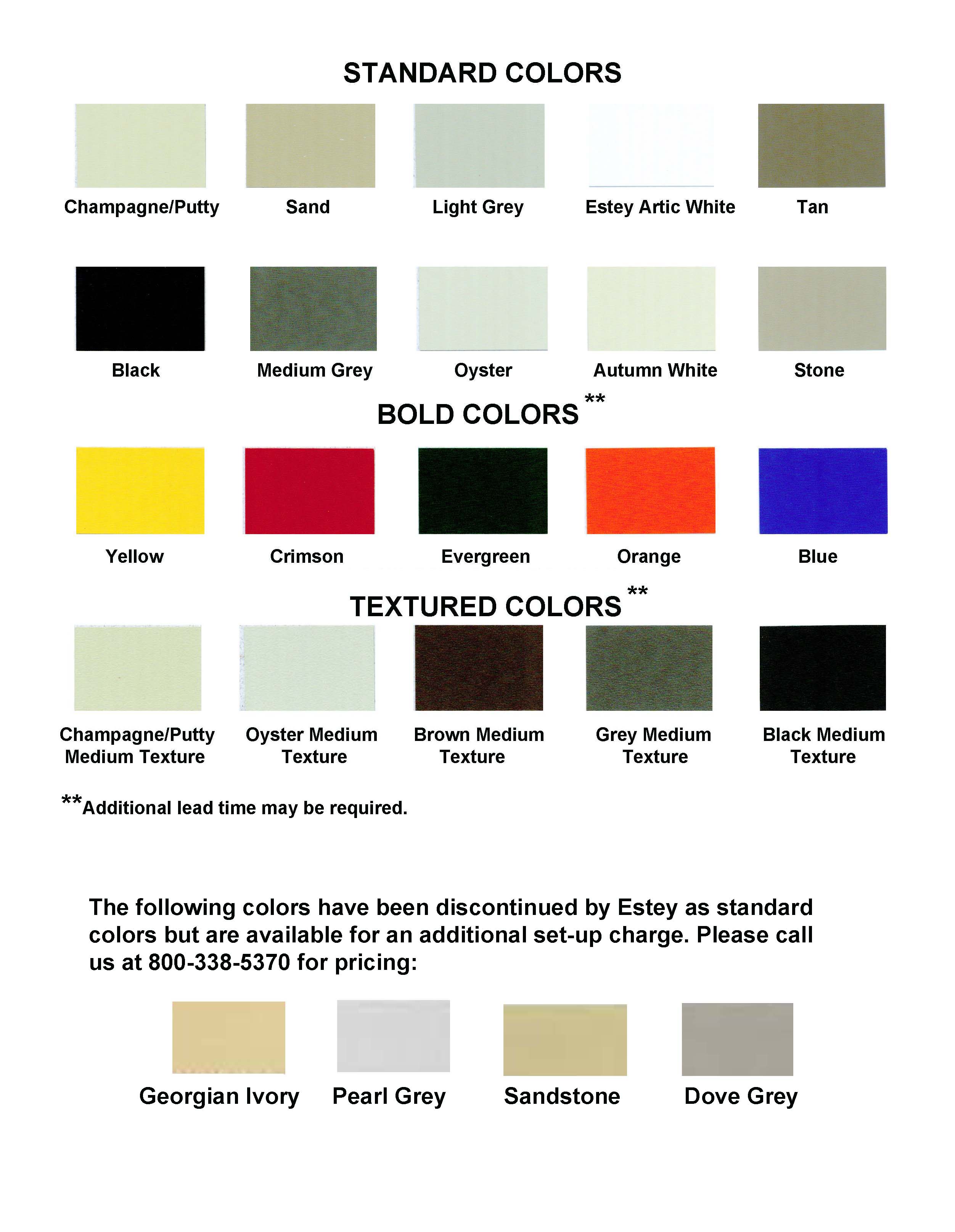 Estey Color Finishes