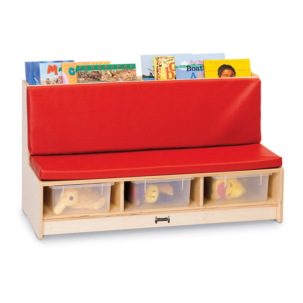 Jonti-Craft Red Literacy Couch, 37480JC