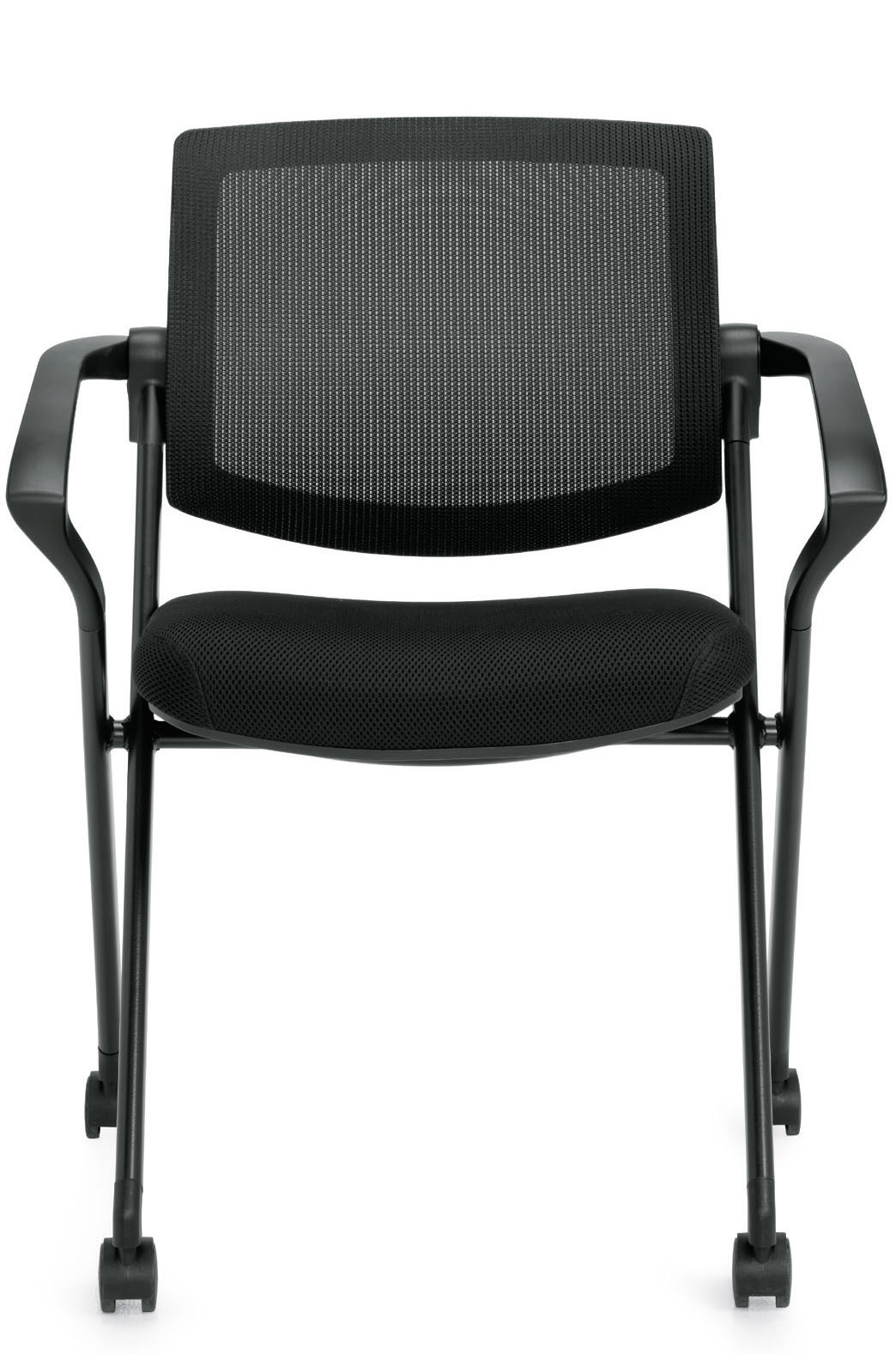 Offices To Go™ Mesh Back Flip Seat Nesting Chair, OTG11340B
