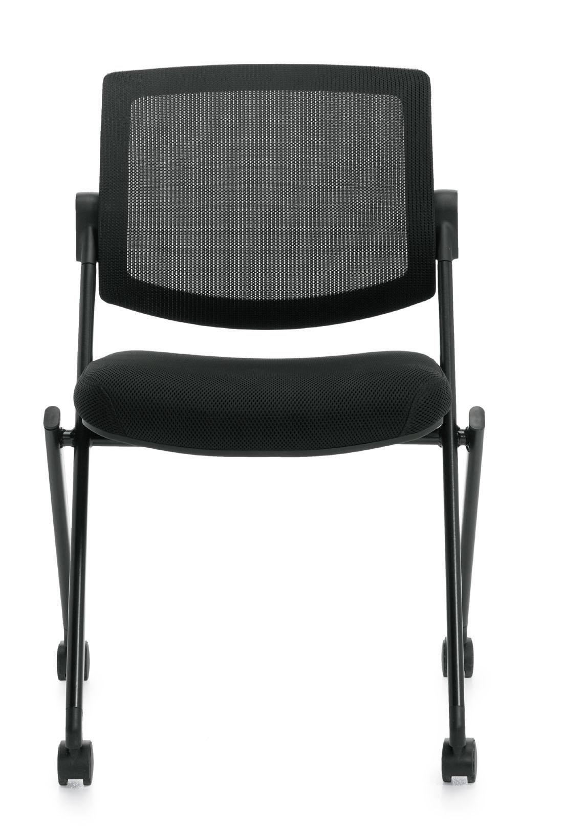 Offices To Go™ Mesh Back Flip Seat Nesting Chair, OTG11340B