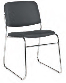 Offices To Go™ Armless Stack Chair with Chrome Frame, OTG11697