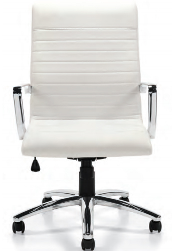 Offices To Go™ Luxhide Executive Chair with Chrome Arms, OTG11730B