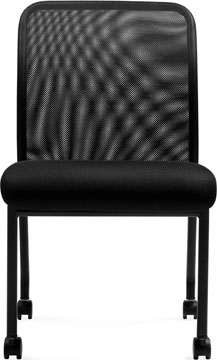 Offices To Go™ Armless Mesh Back Guest Chair with Casters, OTG11761B