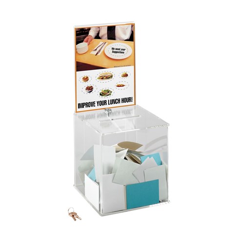 Safco  Large Acrylic Suggestion Box, 4234CL