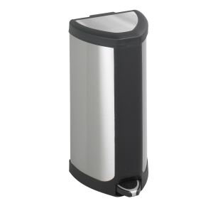 Safco 4 Gallon Step On Stainless Steel Receptacle, 9685SS