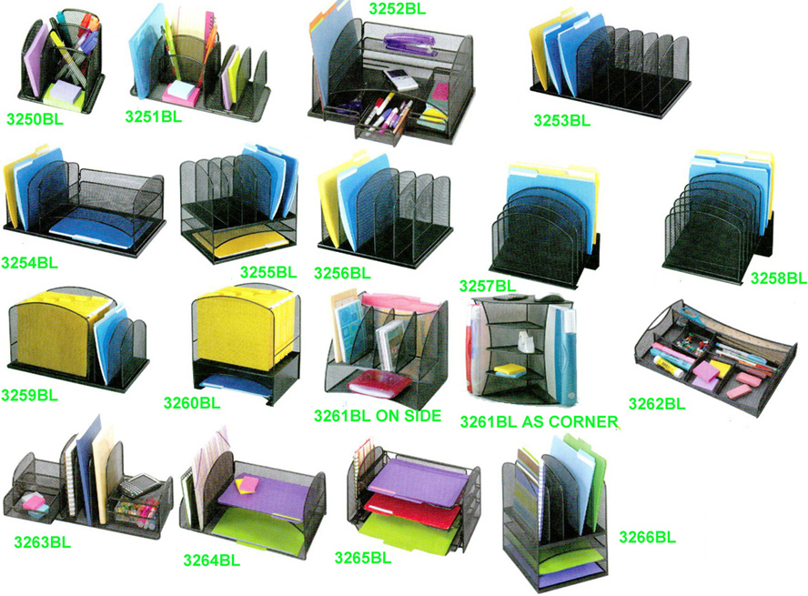 Safco Onyx Mesh Desk Corner And Drawer Organizers