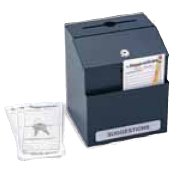 Safco Suggestion Box and Card Packs, 4232BL, 4231