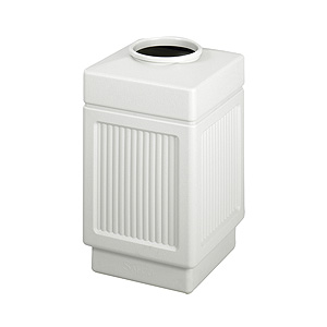Safco Canmeleon Ribbed Outdoor Waste Receptacle, 9475GR