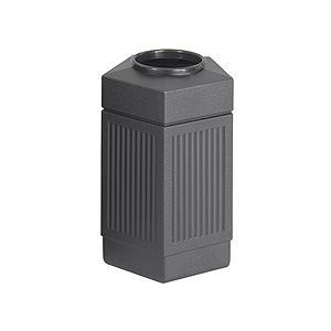 Safco Canmeleon Ribbed Indoor/Outdoor Waste Receptacle, 9485BL