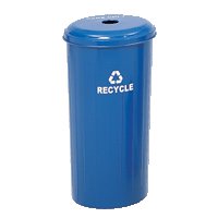 Safco Tall Round Recycling Receptacle, 9632BU
