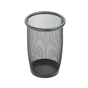 Safco Onyx™ Mesh Small Round Wastebasket, 9716BL
