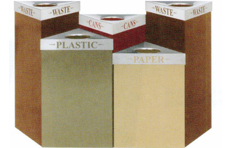 Safco Trifecta™ Recycling Receptacles