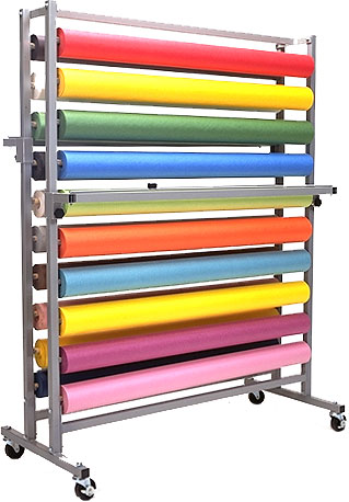 Butcher Paper 4-Roll Holder/Cutter Floor Rack