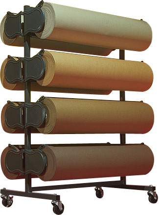 Butcher Paper 4-Roll Holder/Cutter Floor Rack