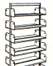 Estey Library Bookshelves Double Face Unit