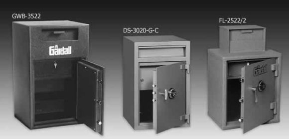 Gardall Cash Register Tray/Wide-Body Depositories, FL-2522/2, FL-2522/5, DS-3020-G-C, GWB-3522