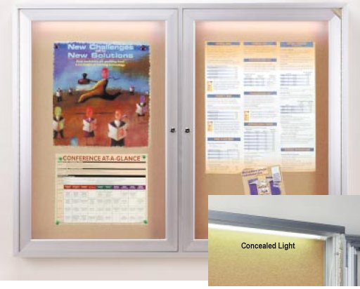 Concealed Light Bulletin Boards, CPA13624K, CPA23648K, CPA23660K, CPA33672K, CPA34896K