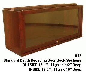 Hale Manufacturing  813 Standard Depth Receding Door Bookcase Section
