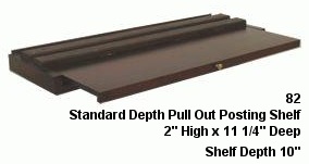 Hale Manufacturing 82 Standard Depth Pull Out Posting Shelf