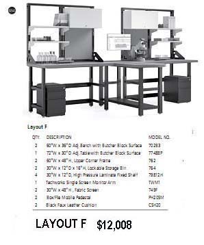 Mayline TechWorks™ Typical Configurations, TW6