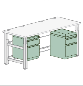 Mayline TechWorks Freestanding Storage C8817F