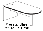 Mayline Aberdeen Freestanding Penisula Desk