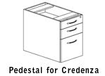 Mayline Aberdeen Pedestal File for Credenza/Return/Extended Corner