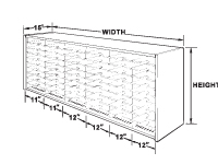 Mayline Closed Back Mail sorters