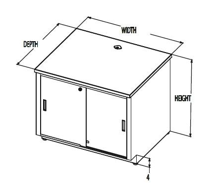 Mayline Mailroom Storage Consoles