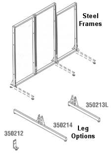 Mayline Shipping Station Element Steel Frame