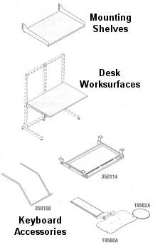 Mayline Shipping Station Element Shelves Work Surfaces Accessories