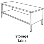 Mayline Mailroom Storage Tables