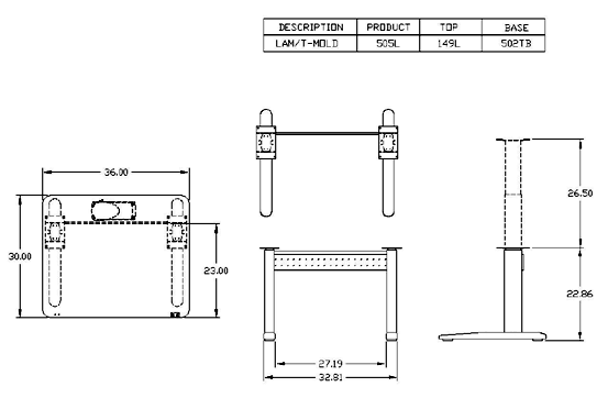 Mayline XR-Series Specifications 505L