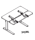 Mayline Height-Adjustable XR Series Dual Surface Rectangular with Data Center Mechanism Work Station 505WL