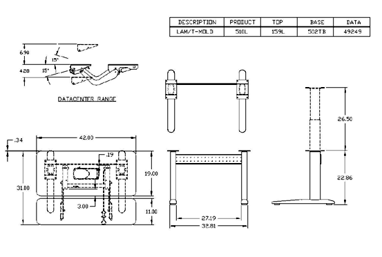 Mayline XR Series Specifications 510WL