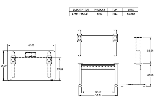 Mayline XR-Series Specifications 515L