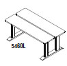 Mayline Height-Adjustable XR Series 4 Column Laminate Dual Surface Rectangular Work Station 5460L