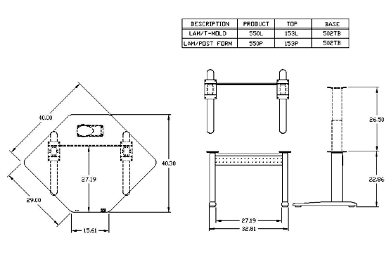 Mayline XR Series Specifications 550L