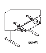 Mayline Height-Adjustable XR Series Dual Surface Corner Unit with Data center mechanism Work Station 550WL