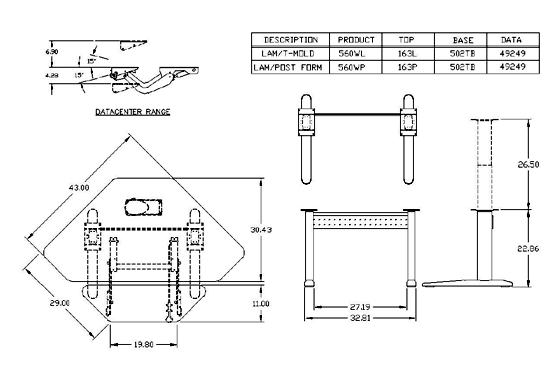 Mayline XR Series Specifications 560WL