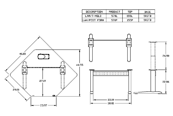 Mayline XR Series Specifications 570L