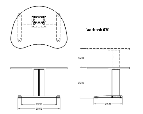 Mayline E-Series Height-Adjustable Workstation Specifications 630