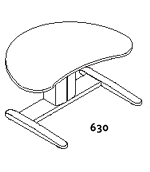 Mayline Height-Adjustable Tables, E-Series Kidney Shaped Single Surface