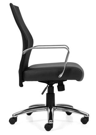 Offices To Go™ Luxhide Executive Chair without Arm Pads, OTG11663B