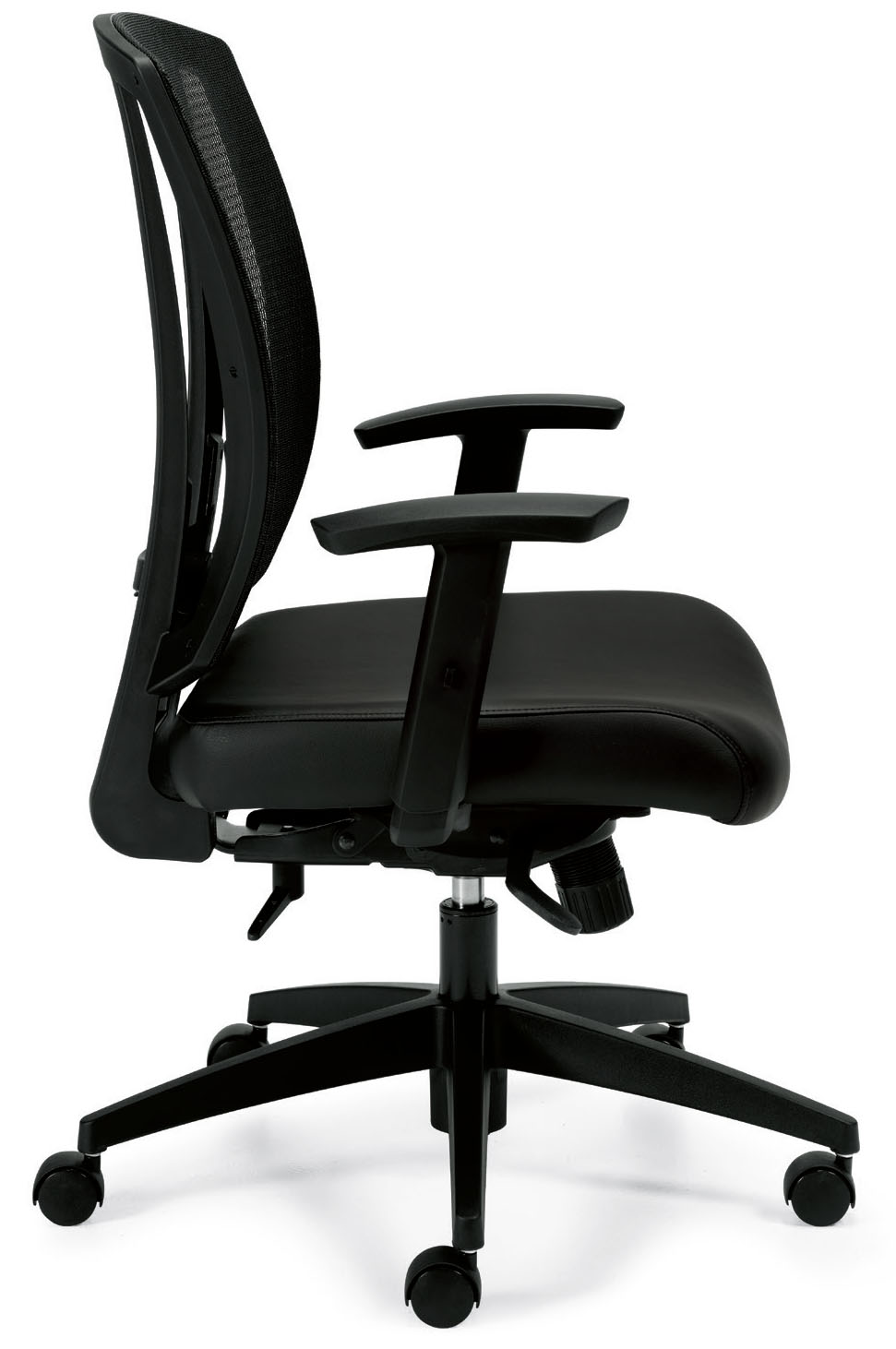 Offices To Go™ Upholstered Seat and Mesh Back Synchro-Tilter, OTG3101
