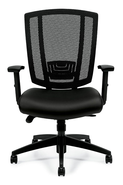 Offices To Go™ Upholstered Seat and Mesh Back Synchro-Tilter, OTG3101
