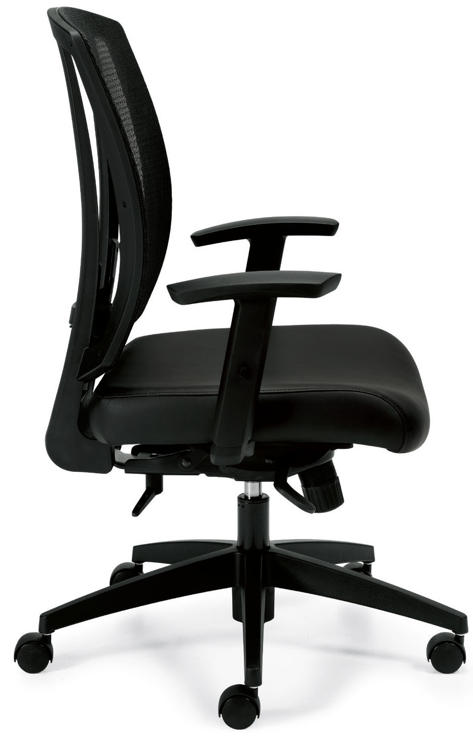 Offices To Go™ Upholstered Seat and Mesh Back Synchro-Tilter, OTG3103