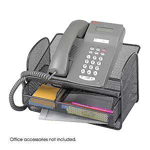 Safco Onyx™ Mesh Telephone Stand, 2160BL