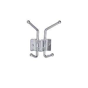 Safco Chrome Wall Rack Coat Hooks, 4160