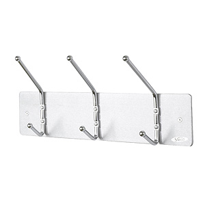 Safco Chrome Wall Rack Coat Hooks, 4161